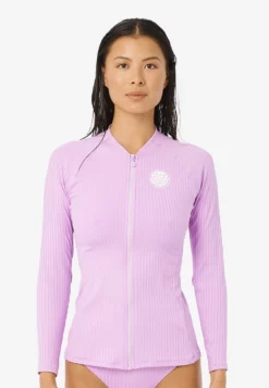 Rip Curl Premium Surf Zip Through Long Sleeve UV Rash Vest