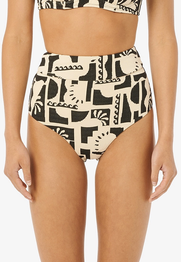 Rip Curl New Wave High Waist Cheeky Coverage Bikini Bottom 1 Rip Curl New Wave High Waist Cheeky Coverage Bikini Bottom